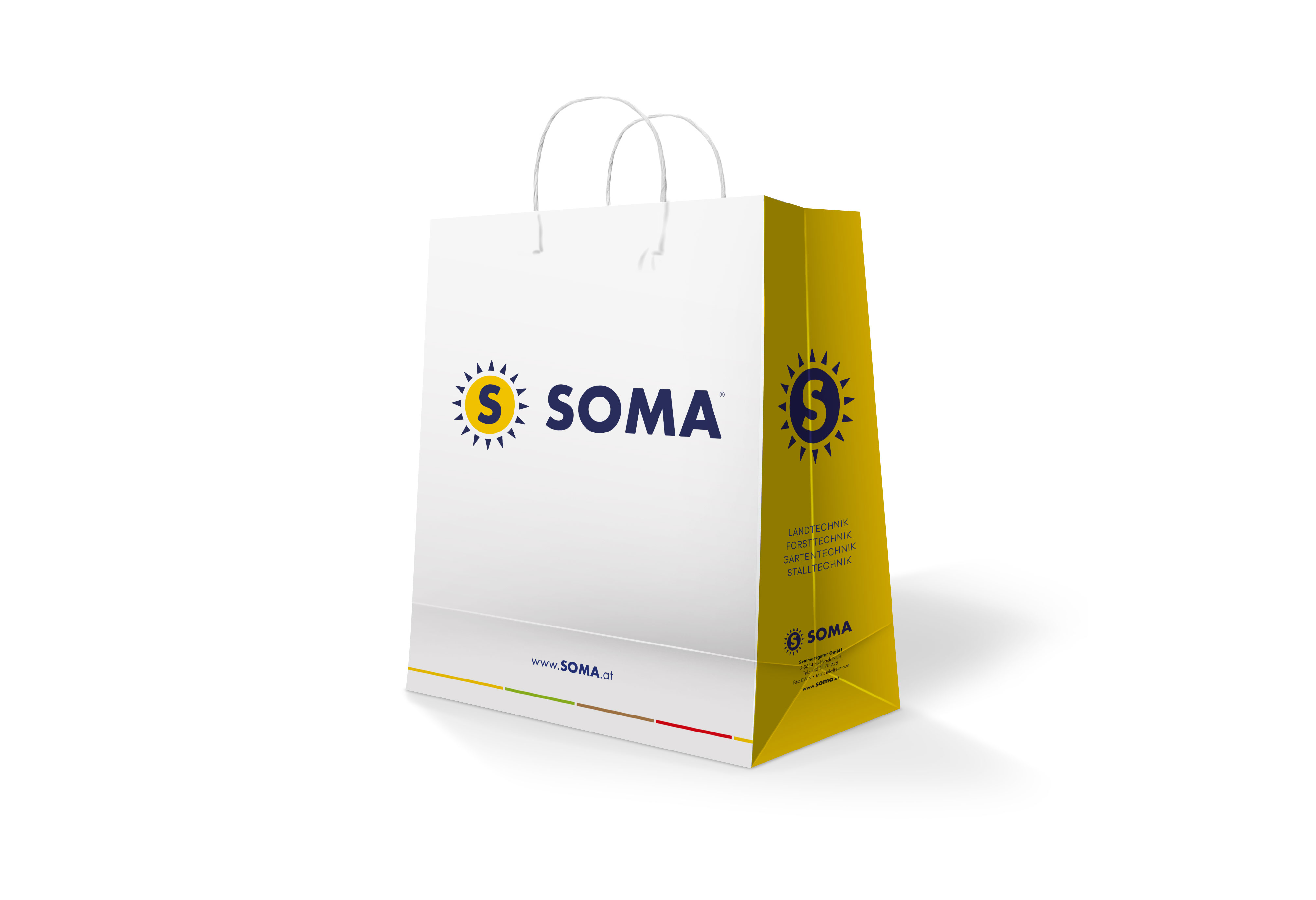 SOMA Logo von Inred auf Papiertüte