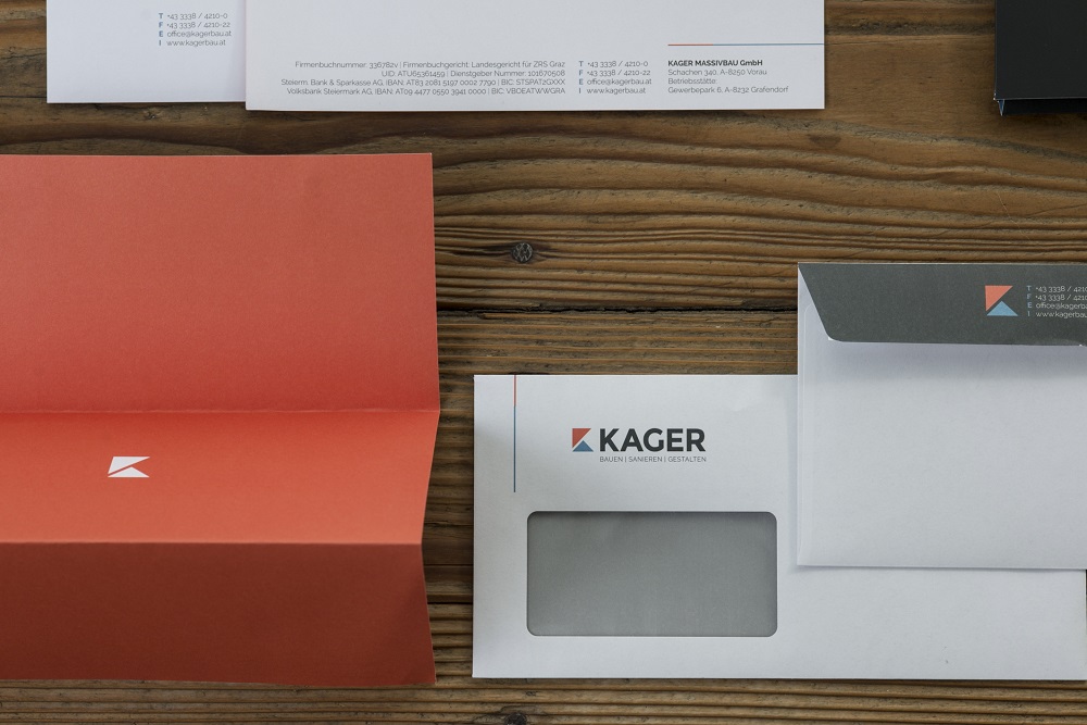 Briefpapier von Kager Bau